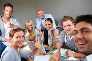 Students in class